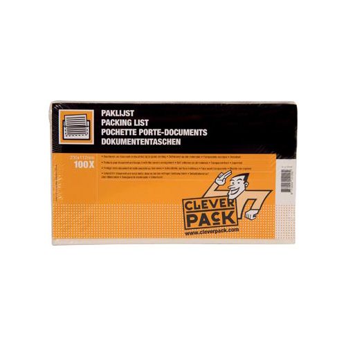 Cleverpack Cleverpack documenthouder, onbedrukt,  ft 230 x 112 mm, pak van 100 stuks