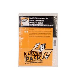 Cleverpack Cleverpack luchtkussenenveloppen, ft 150 x 215 mm, met stripsluiting, wit, pak van 10 stuks