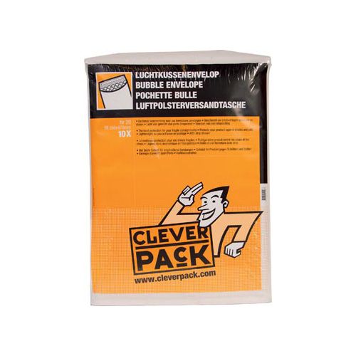 Cleverpack Cleverpack luchtkussenenveloppen, 350x470 mm, wit, 10st