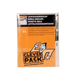 Cleverpack Cleverpack luchtkussenenveloppen, ft 270 x 360 mm, met stripsluiting, wit, pak van 10 stuks
