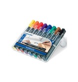 Staedtler Staedtler Lumocolor 352, permanent marker, ronde punt, 2 mm, etui van 8 stuks in geassorteerde kleuren