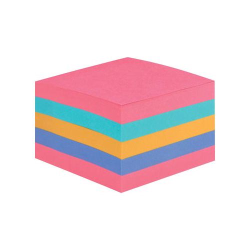 Post-it Post-it Super Sticky Notes kubus, 440 vel, ft 76 x 76 mm, geassorteerde regenboogkleuren