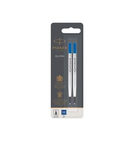 Parker Parker Quink vulling voor roller blauw, blister met 2 stuks