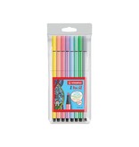 Stabilo STABILO Pen 68 PastelParade viltstift, etui van 8 stuks in geassorteerde kleuren