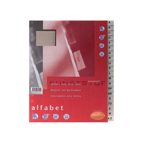 Multo Multo tabbladen uit kunststof, voor ft A5, 17- gaatsperforatie