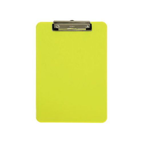 Maul MAUL klemplaat Neon hard kunststof A4 staand geel transparant