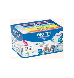 Giotto Giotto Decor Textile textielstiften, schoolpack met 48 stuks in geassorteerde kleuren