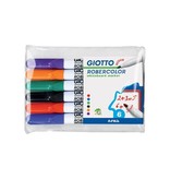 Giotto Giotto Robercolor whiteboardmarker, medium, ronde punt, etui met 6 stuks in geassorteerde kleuren