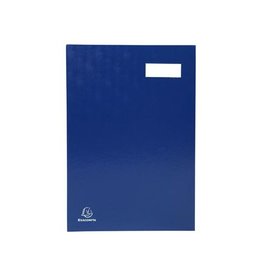 Exacompta Exacompta handtekenmap voor ft 24 x 35 cm, uit karton overdekt met pvc, 20 indelingen, blauw