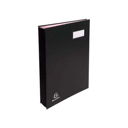 Exacompta Exacompta handtekenmap voor ft 24 x 35 cm, uit karton overdekt met pvc, 20 indelingen, zwart
