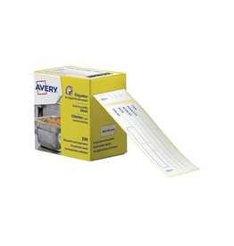 Avery Avery etiketten voedselcodering, HACCP, ft 98 x 40 mm, dispenser van 300 afscheurbare etiketten, Engels