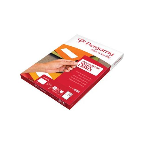 Pergamy Pergamy witte etiketten, ft  99,1 x 93,1, ronde hoeken, pak van 600 etiketten