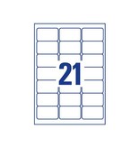 Avery Zweckform Avery transparante Crystal Clear etiketten ft 63,5 x 38,1 mm, 525 etiketten, 21 per vel