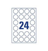 Avery Zweckform Avery transparante Crystal Clear etiketten diameter 40 mm, 600 etiketten, 24 per vel