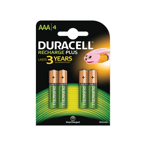 Duracell Duracell oplaadbare batterijen Recharge Plus AAA blister 4st