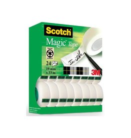 Scotch Scotch Magic Tape plakband ft 19 mm x 33 m, value pack met 24 rollen