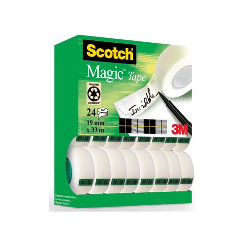 Scotch Scotch Magic Tape plakband 19mmx33 m, value pack 24 rollen