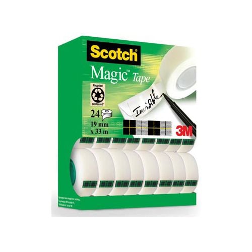Scotch Scotch Magic Tape plakband ft 19 mm x 33 m, value pack met 24 rollen