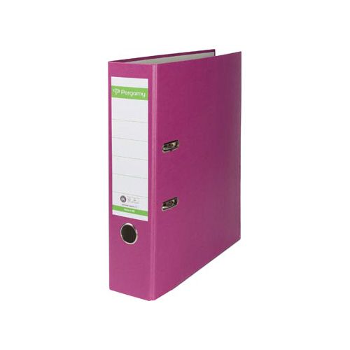 Pergamy Pergamy ordner, voor ft A4, uit Recycolor papier, rug van 8 cm, paars
