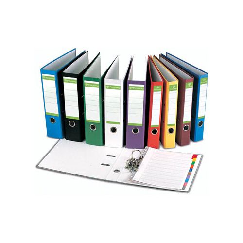 Pergamy Pergamy ordner, voor ft A4, uit Recycolor papier, rug van 5 cm, zwart