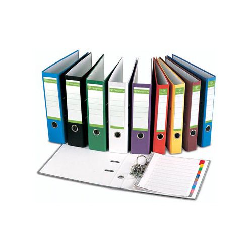 Pergamy Pergamy ordner, voor ft A4, uit Recycolor papier, rug van 5 cm, paars