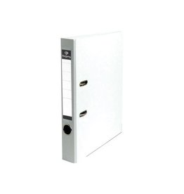 Pergamy Pergamy ordner, voor ft A4, uit PP en papier, met beschermrand, rug van 5 cm, wit