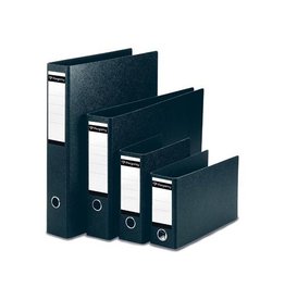 Pergamy Pergamy hangmapordner, ft A4, 2 pochettes, karton, rug van 5 cm, zwart
