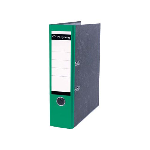 Pergamy Pergamy ordner,  voor ft A4, uit karton, rug van 8 cm, gewolkt groen