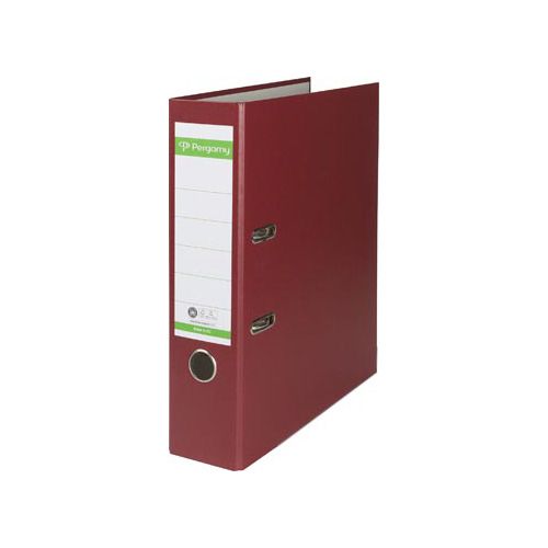 Pergamy Pergamy ordner, voor ft A4, uit Recycolor papier, rug van 8 cm, bordeaux