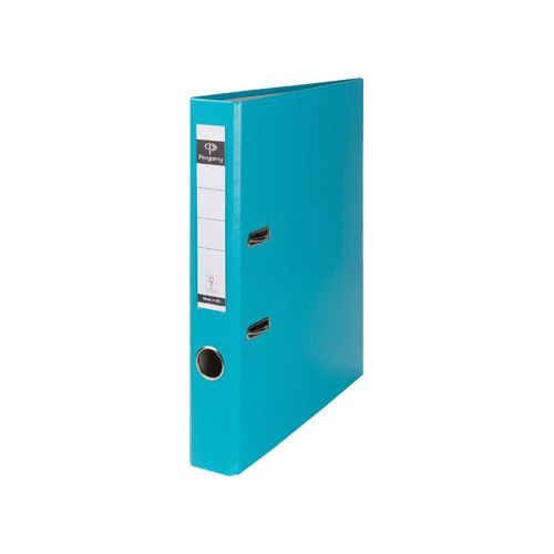 Pergamy Pergamy ordner, voor ft A4, uit PP en papier, zonder beschermrand, rug van 5 cm, turkoois