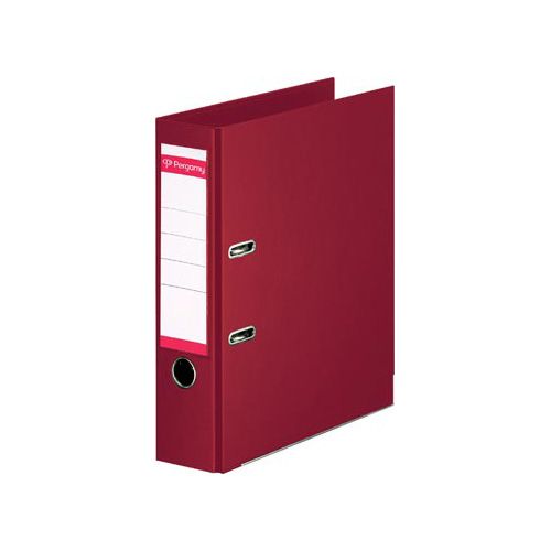 Pergamy Pergamy ordner, voor ft A4, volledig uit PP, rug van 8 cm, bordeaux