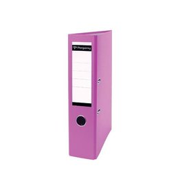 Pergamy Pergamy ordner, voor ft A4, uit PP en papier, zonder beschermrand, rug van 7,5 cm, roze