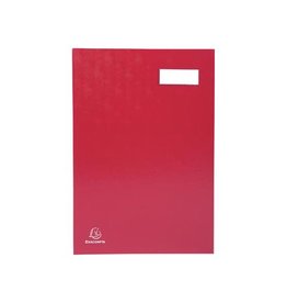 Exacompta Exacompta handtekenmap voor ft 24 x 35 cm, uit karton overdekt met pvc, 20 indelingen, rood
