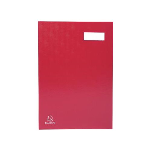Exacompta Exacompta handtekenmap voor ft 24 x 35 cm, uit karton overdekt met pvc, 20 indelingen, rood