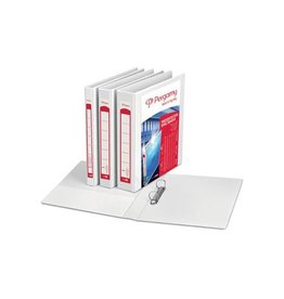 Pergamy Pergamy personaliseerbare ringmap, ft A4, 2 pochettes, 3 insteektassen, 2 D-ringen van 25 mm, wit