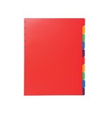 Exacompta Exacompta uitneembare tabbladen voor showalbum met ringen, in gekleurd PP, 10 tabs