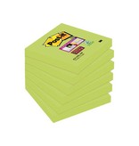 Post-It Super Sticky Post-it Super Sticky Notes Neon, 76x76mm, kerrie, 6 blokken