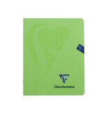 Clairefontaine Clairefontaine schrift mimesys voor ft A5, 72 bladzijden, kaft in PP, geruit 5 mm, geassorteerde kleuren