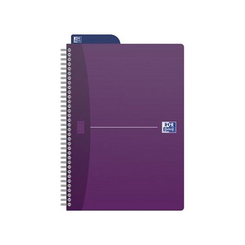 Oxford Oxford Office Essentials spiraalschrift, 180 bladzijden, ft 17,6 × 25 cm (B5), 90 vel, geruit 5 mm, geass