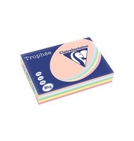 Clairefontaine Clairefontaine Trophée Pastel, gekleurd papier, A3, 80 g, 5 x 100 vel, geassorteerde kleuren