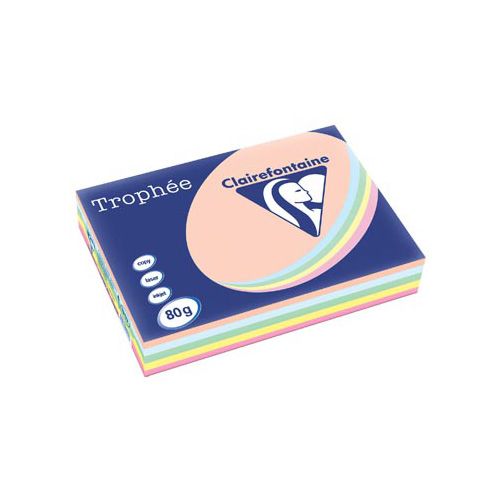 Clairefontaine Clairefontaine Trophée Pastel A3, 80 g, 500 vel, assorti