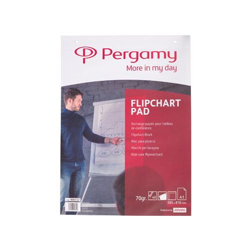 Pergamy Pergamy flipchartpapier ft A1, blanco, 40 blad [5st]