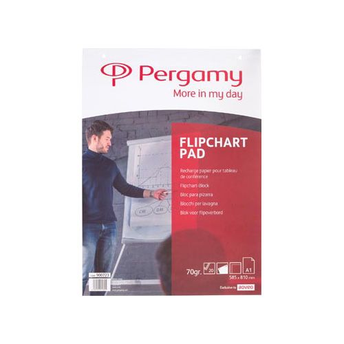 Pergamy Pergamy flipchartpapier A1 (58,5x81cm) blanco pak 20bl [5st]