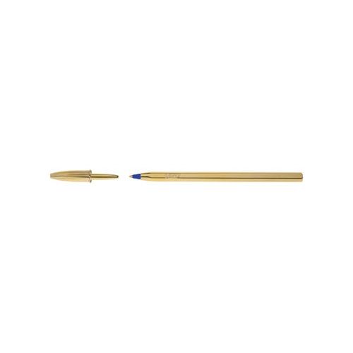 Bic Bic balpen Cristal Medium gouden lichaam bl.e inkt doos 20st