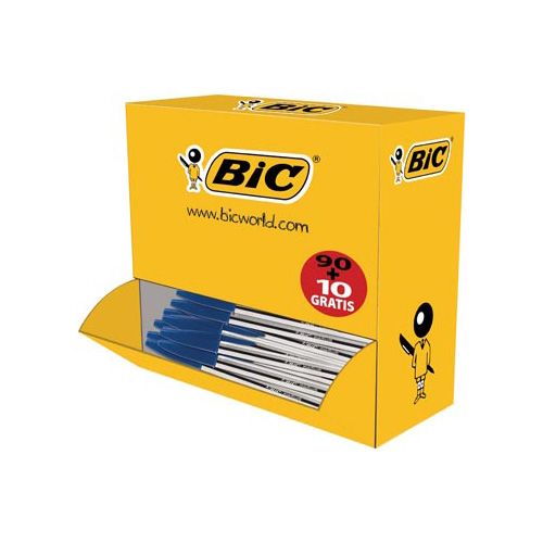 Bic Bic balpen Cristal Medium voordeelpak 90 + 10 gratis, blauw