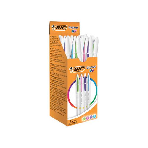 Bic Bic balpen Cristal Up, doos met 20 stuks in geassorteerde fun kleuren
