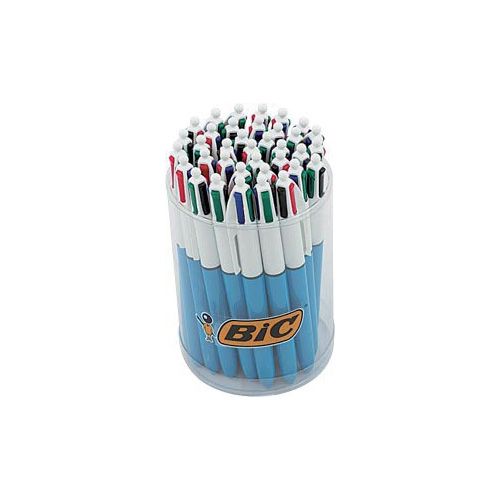 Bic Bic Colours Original 4-kleurenbalpen, medium, klassieke inktkleuren, tubo van 36 stuks