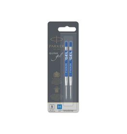 Parker Parker Quink Gel vulling voor balpen medium, blauw, 2st