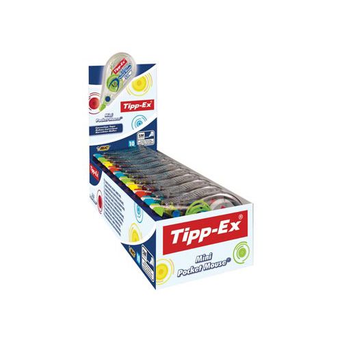 Tipp-ex Tipp-ex correctieroller mini pocket mouse fashion doos met 10 stuks