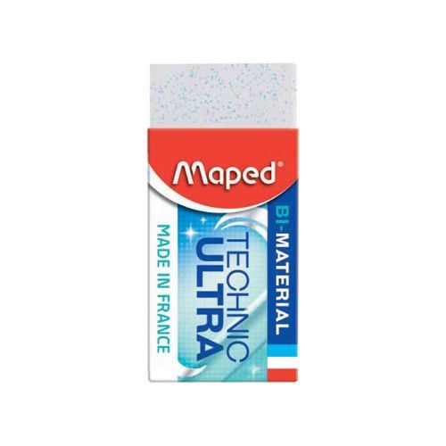 Maped Maped gom Mini Technic Ultra, met kartonnen huls, blister met 2 stuks